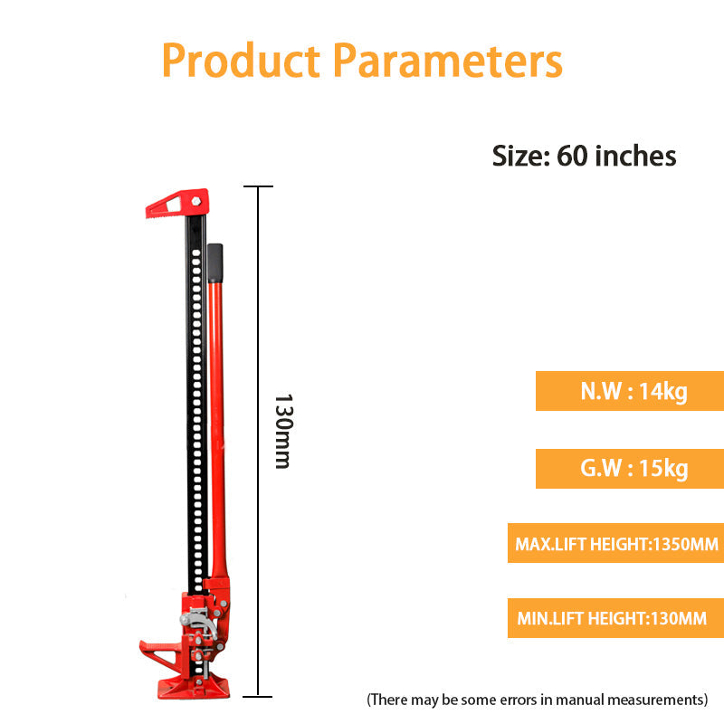 BowLift | Vertical Raised Farmer Roof, Manual 60-Inch Car Rescue Tire Lifter, Emergency Rescue Monkey Climbing Pole