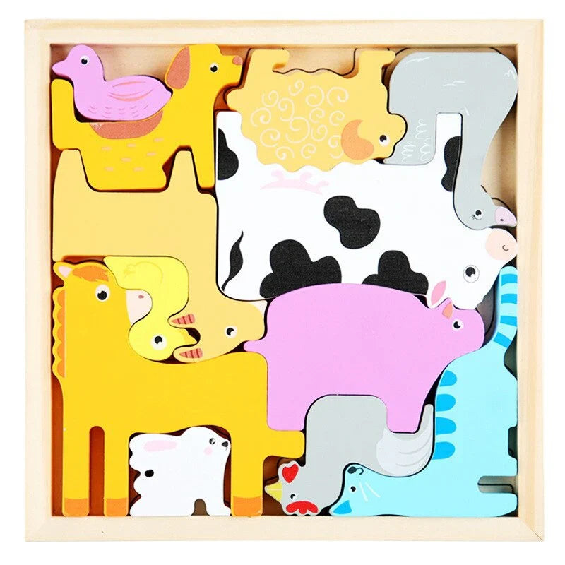 BowLift | WoodlandPuzzle - How Do the Shapes Fit Into the Frame? - Shape Puzzle