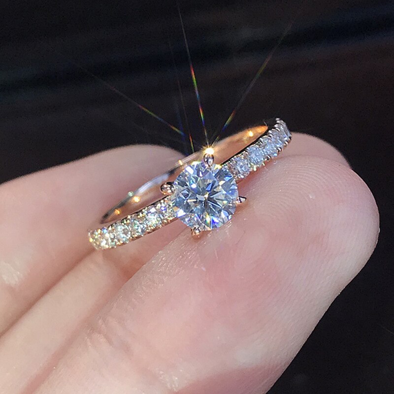 BowLift | Fashion Exquisite Luxury Popular Shiny Green High Quality Zircon Wedding Ring