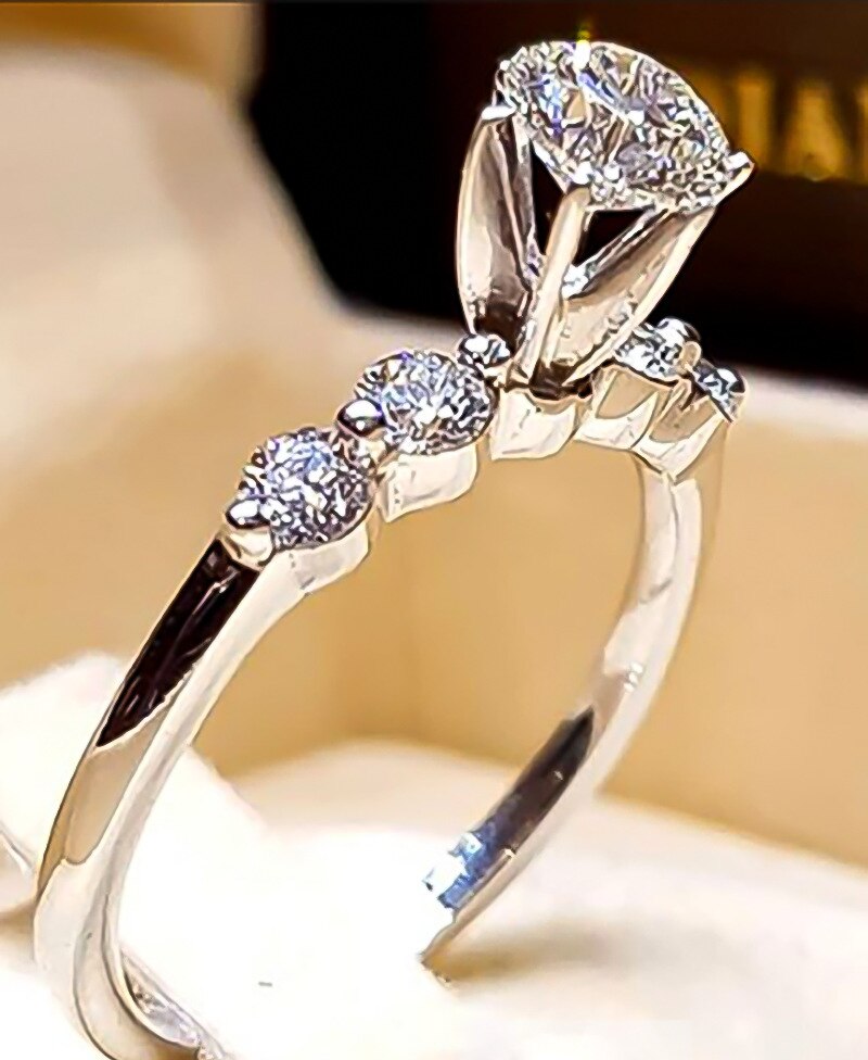BowLift | Fashion Exquisite Luxury Popular Shiny Green High Quality Zircon Wedding Ring