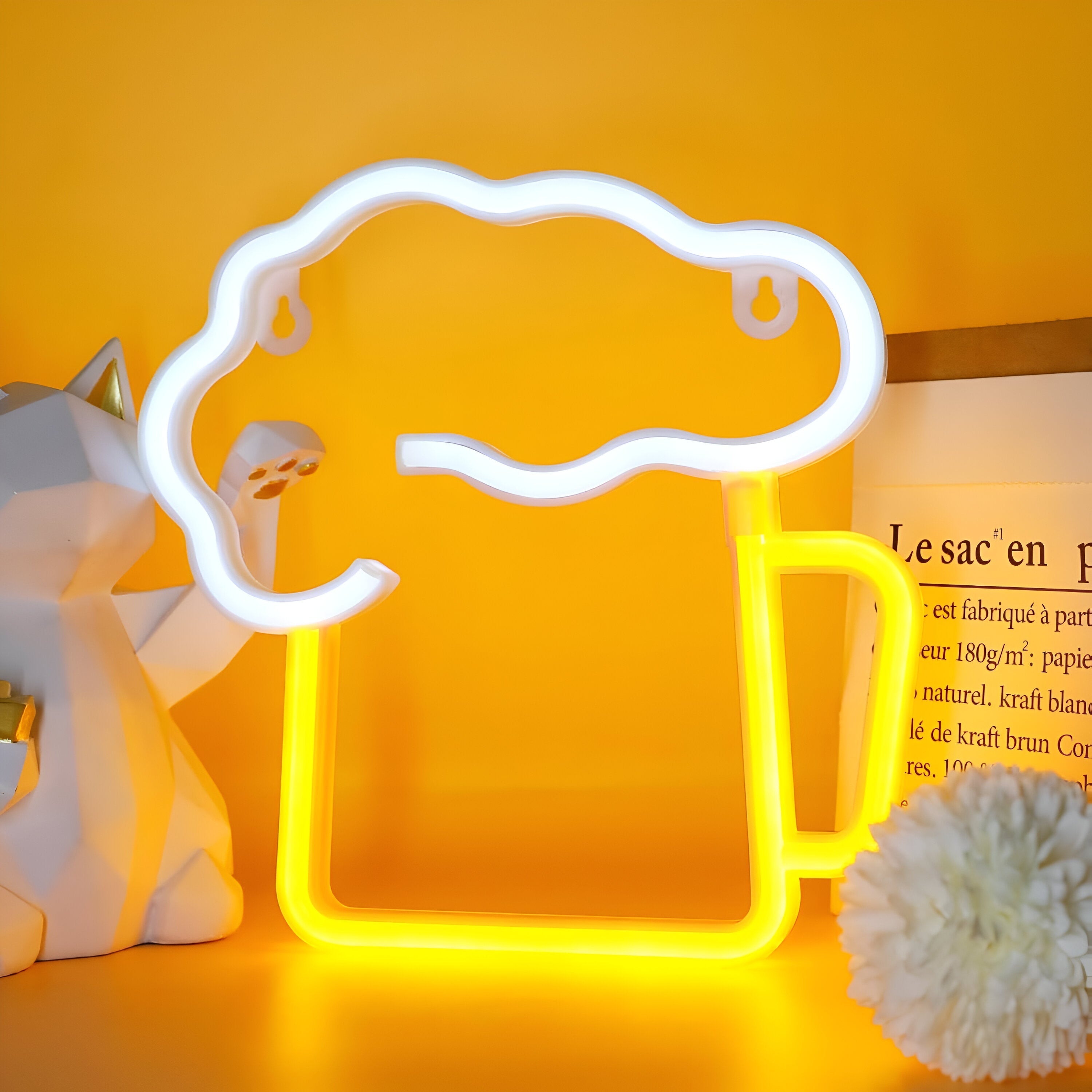 BowLift | Fast Food LED Neon Light – Colorful Wall Decoration with USB Connection