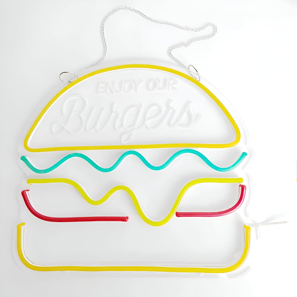 BowLift | Fast Food LED Neon Light – Colorful Wall Decoration with USB Connection