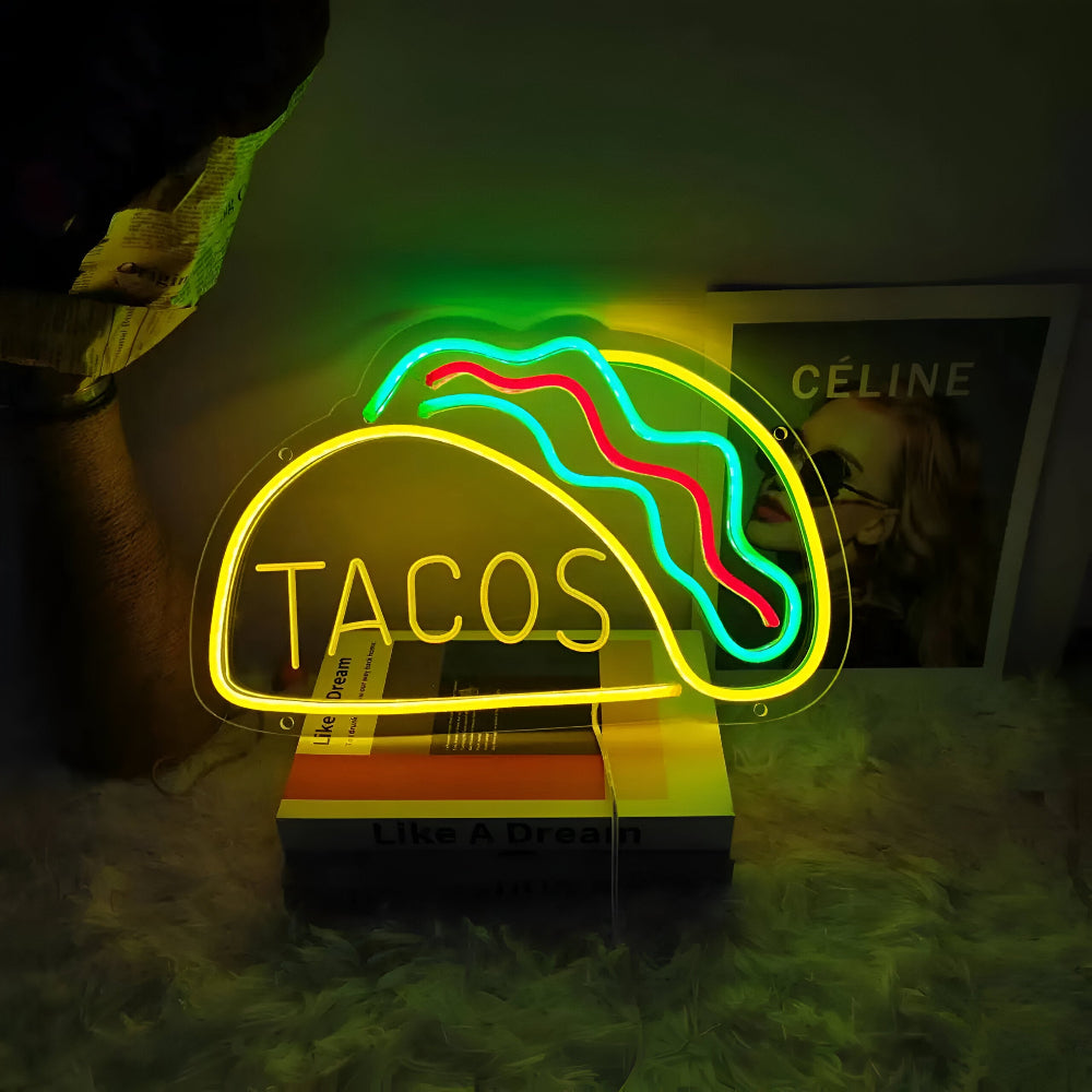 BowLift | Fast Food LED Neon Light – Colorful Wall Decoration with USB Connection