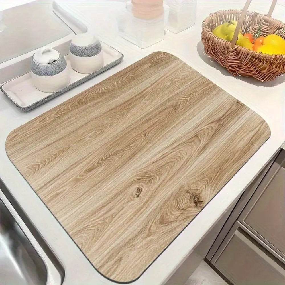 BowLift | Faux Wood Grain Appliance Protector Mat