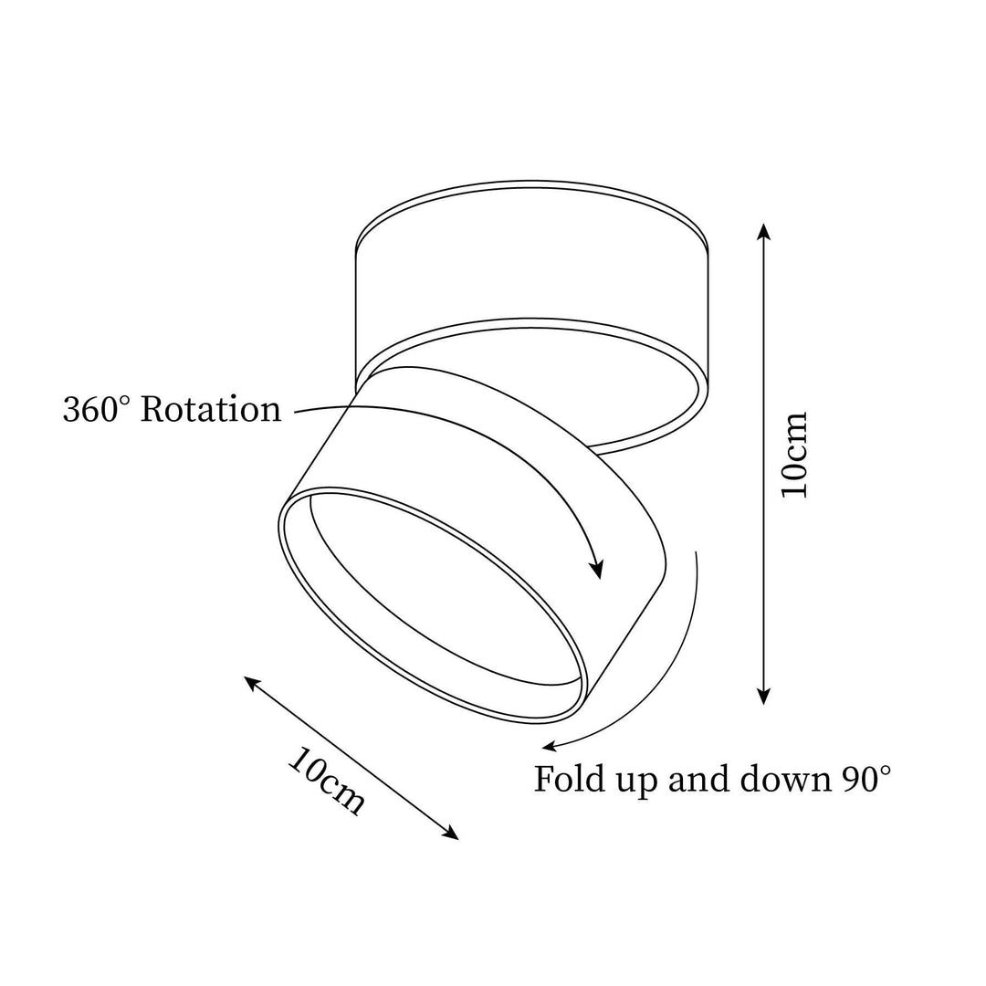 BowLift | Adjustable Surface LED Ceiling Light Warm White