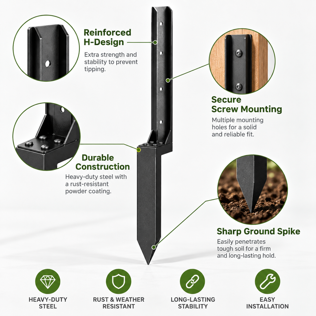 BowLift | Heavy-Duty Fence Post Repair Stakes