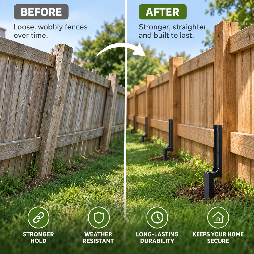 BowLift | Heavy-Duty Fence Post Repair Stakes