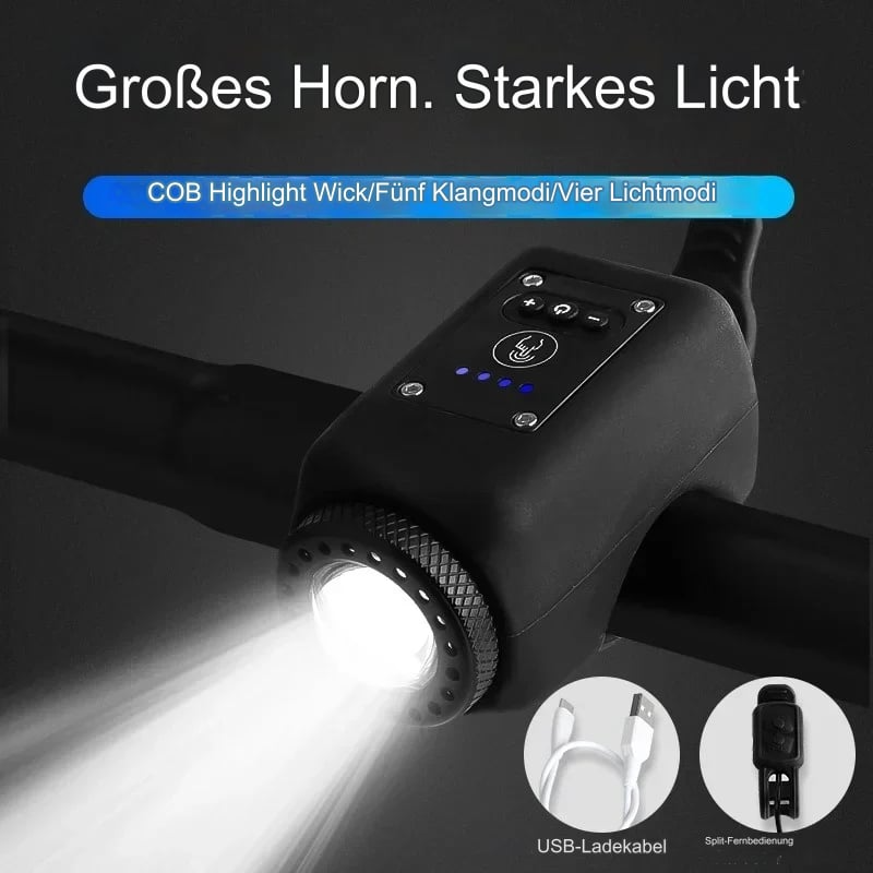 Electronic bicycle bell with LED light | Bowlift