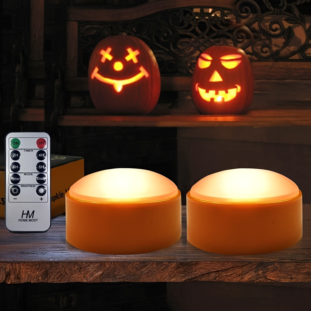 BowLift | Flameless Jack-O’-Lantern Lights – LED Battery Tea Candle Decor Set