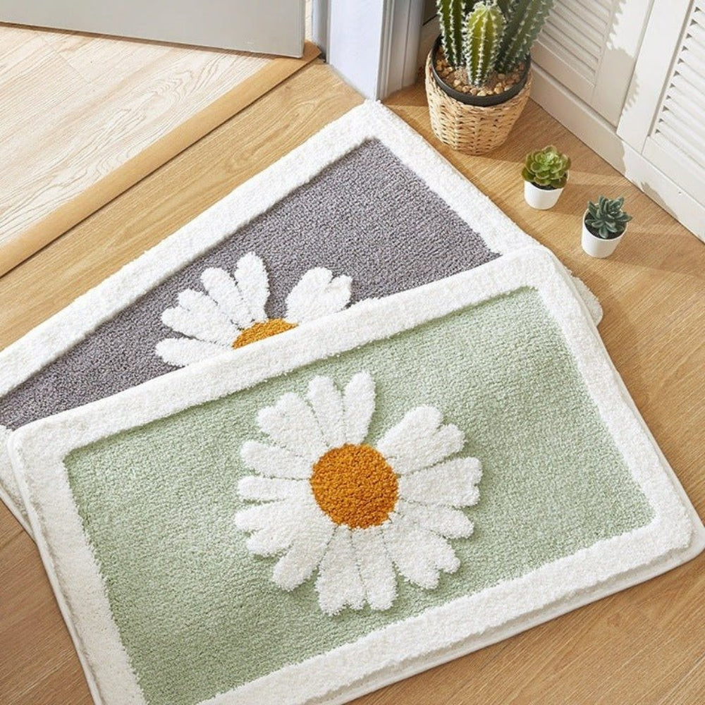 BowLift | Fleur Plush Floral Bath Mat