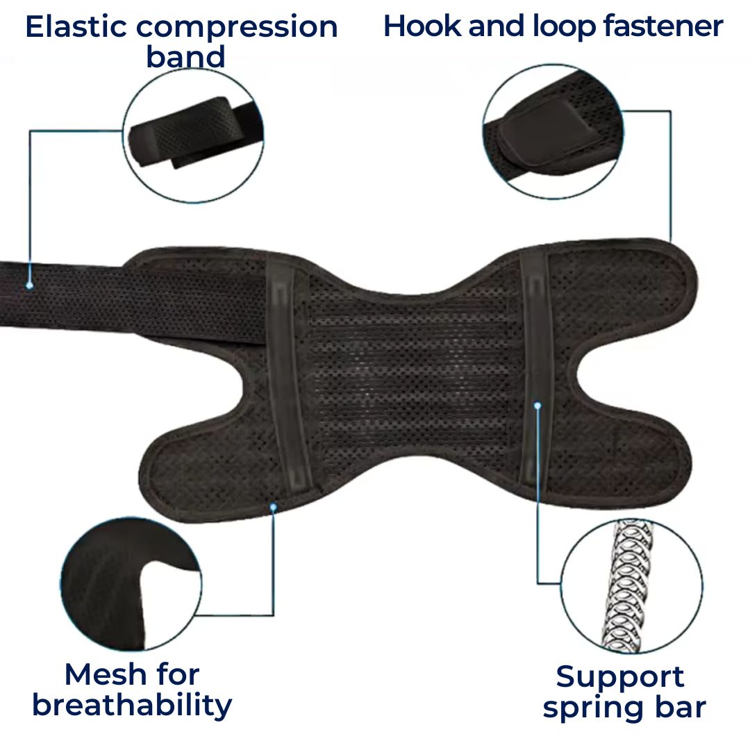 BowLift | Knee Pads for Pain Relief | Support Compression Springs & Adjustable Tension Strap for Stability and Joint Protection