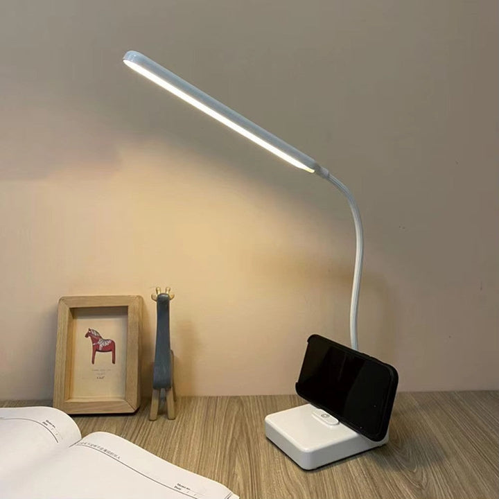BowLift | LumoFlex Adjustable Desk Lamp – Rechargeable or Plug-In with Flexible Neck & Dimmable Light