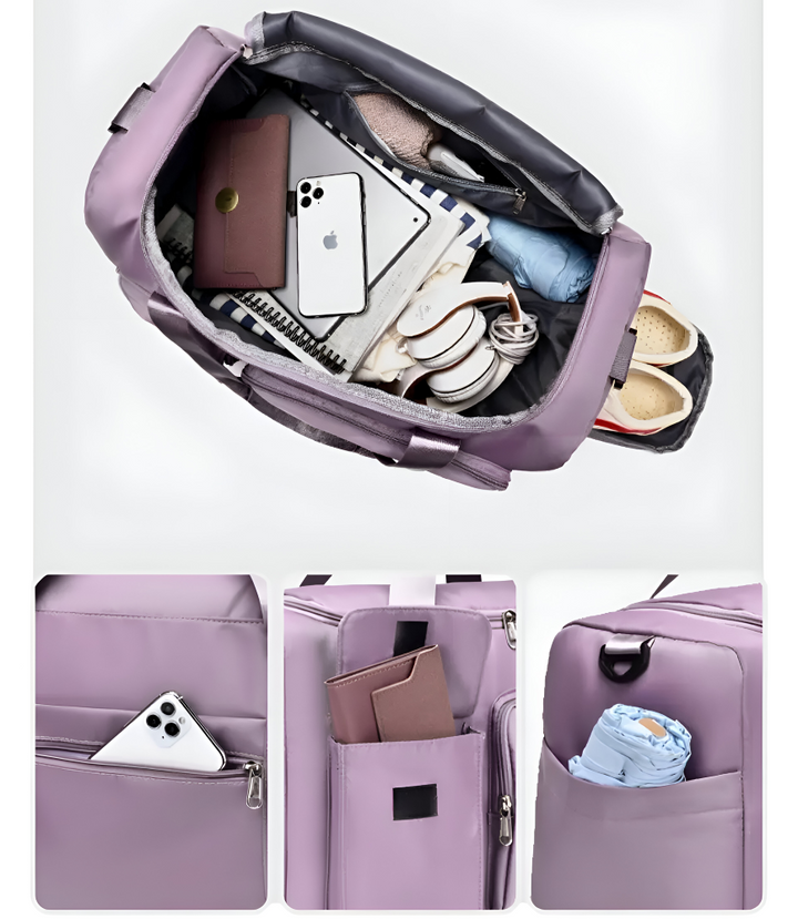 Waterproof Travel Bag with Shoe Compartment – Lightweight Weekend Bag with Plenty of Storage | Bowlift