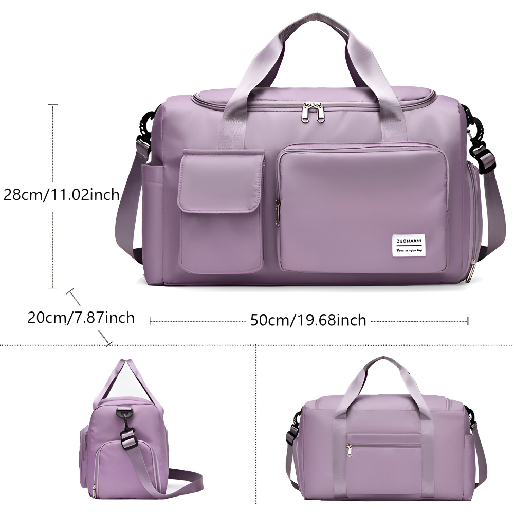 Waterproof Travel Bag with Shoe Compartment – Lightweight Weekend Bag with Plenty of Storage | Bowlift