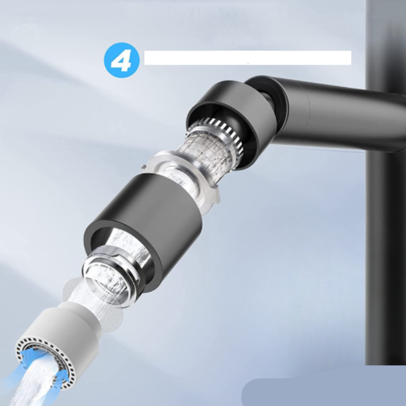 FlexSpray 360° Rotatable Faucet Spray Head with Adjustable Water Flow Bowlift