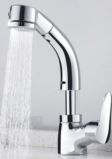 BowLift | FlexiStream Adjustable Bathroom Faucet Pull-Out Elegant Finish