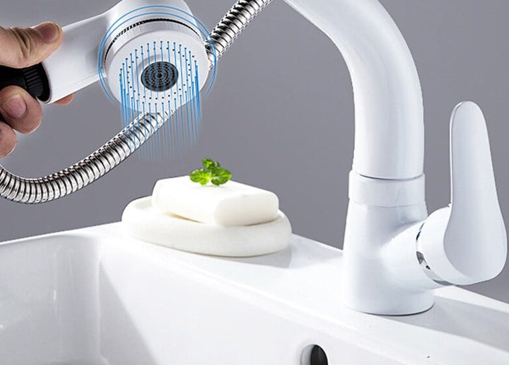 BowLift | FlexiStream Adjustable Bathroom Faucet Pull-Out Elegant Finish