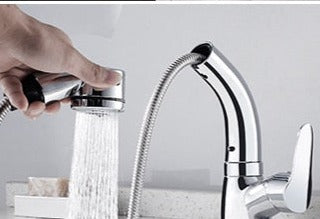 BowLift | FlexiStream Adjustable Bathroom Faucet Pull-Out Elegant Finish