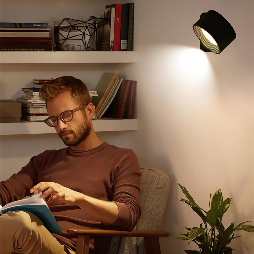 BowLift | Wireless Rechargeable 360° Wall Light | Energy-Saving LED, Touch Control & Versatile for Home Lighting