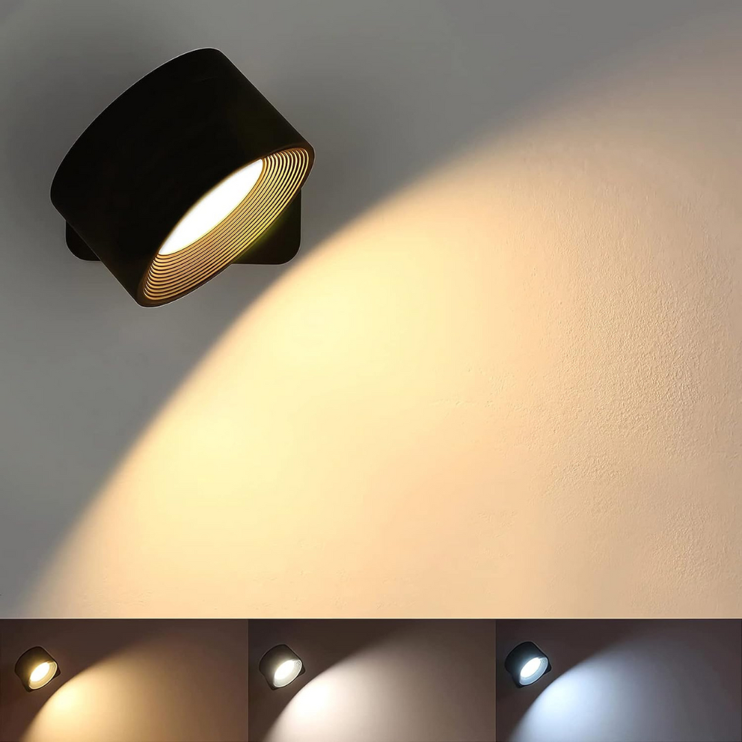 BowLift | Wireless Rechargeable 360° Wall Light | Energy-Saving LED, Touch Control & Versatile for Home Lighting