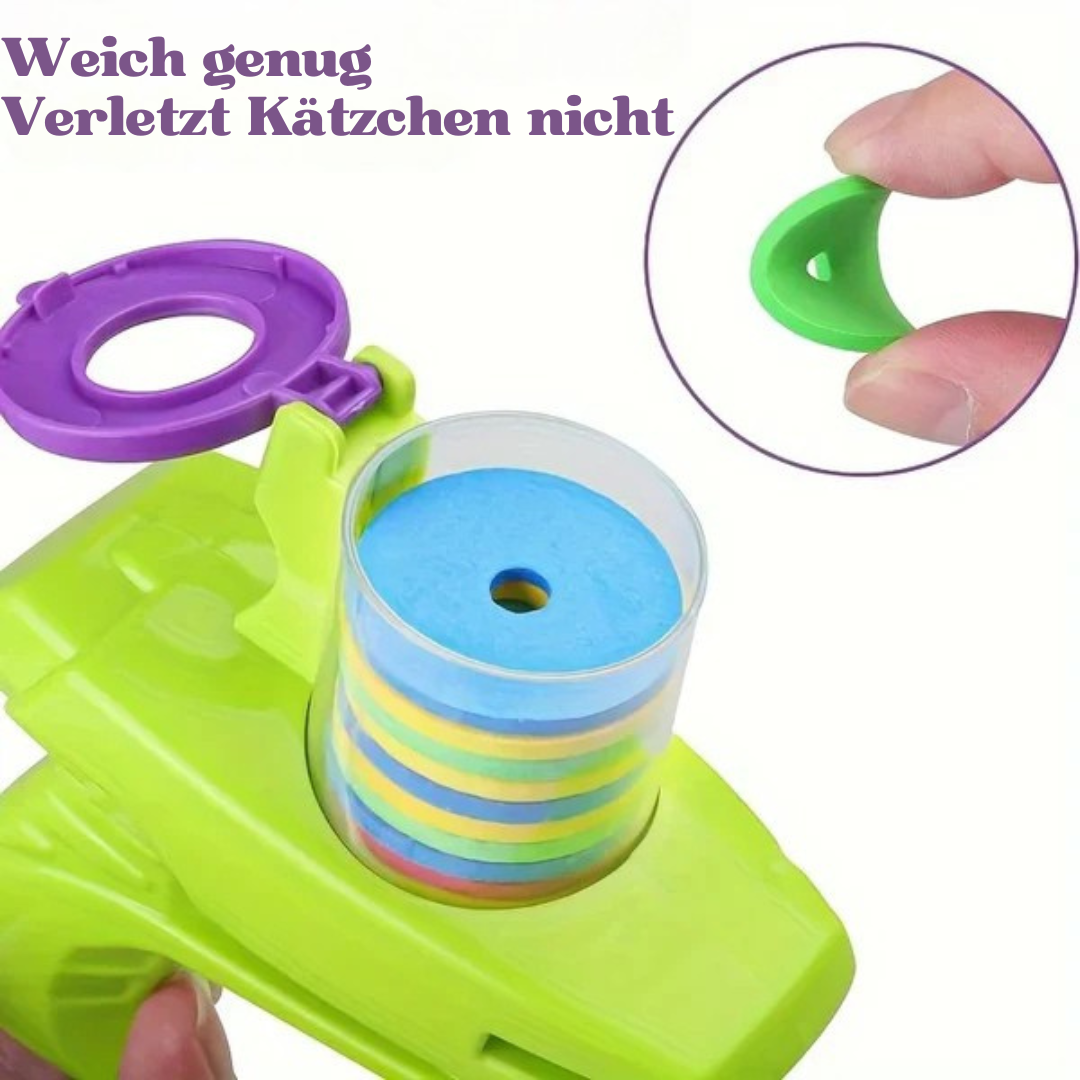 Interactive disc cannon for cats Bowlift