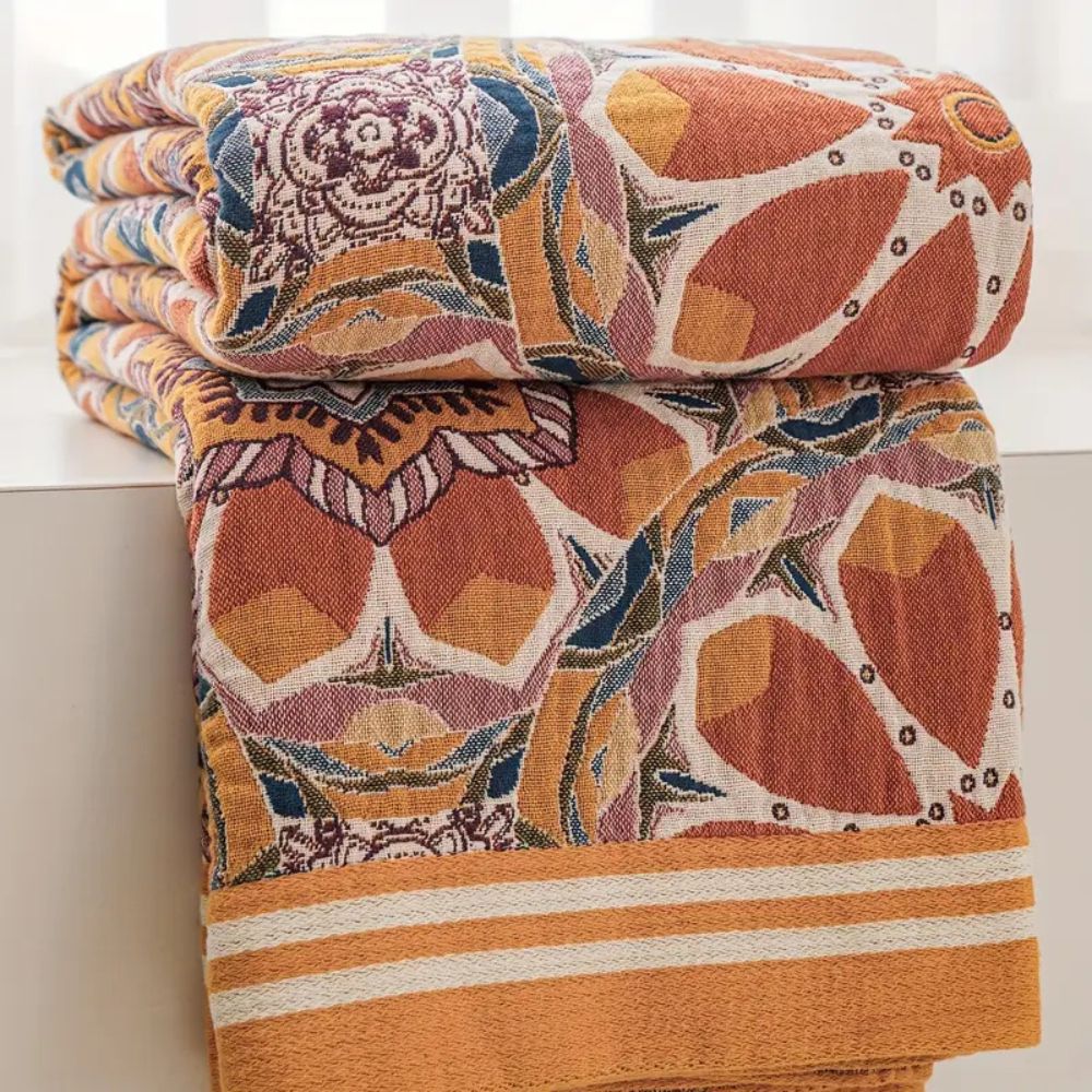 BowLift | Boho Flora Tone Cotton Blanket