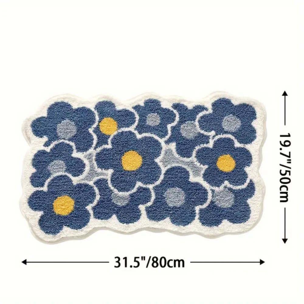 BowLift | Floral Tufted Absorbent Bath Mat
