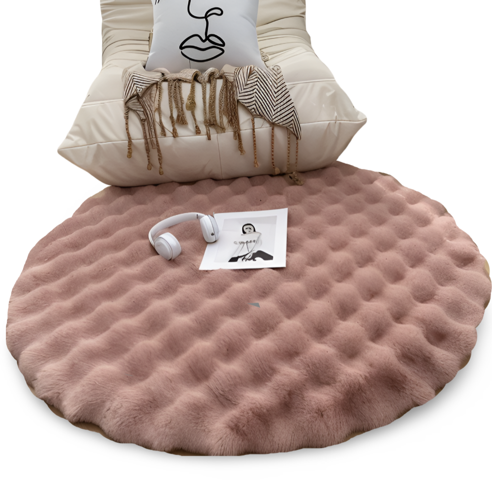 Round Velvety Soft Non-Slip Floor Mat – Cozy Fleece Home Decoration | Bowlift