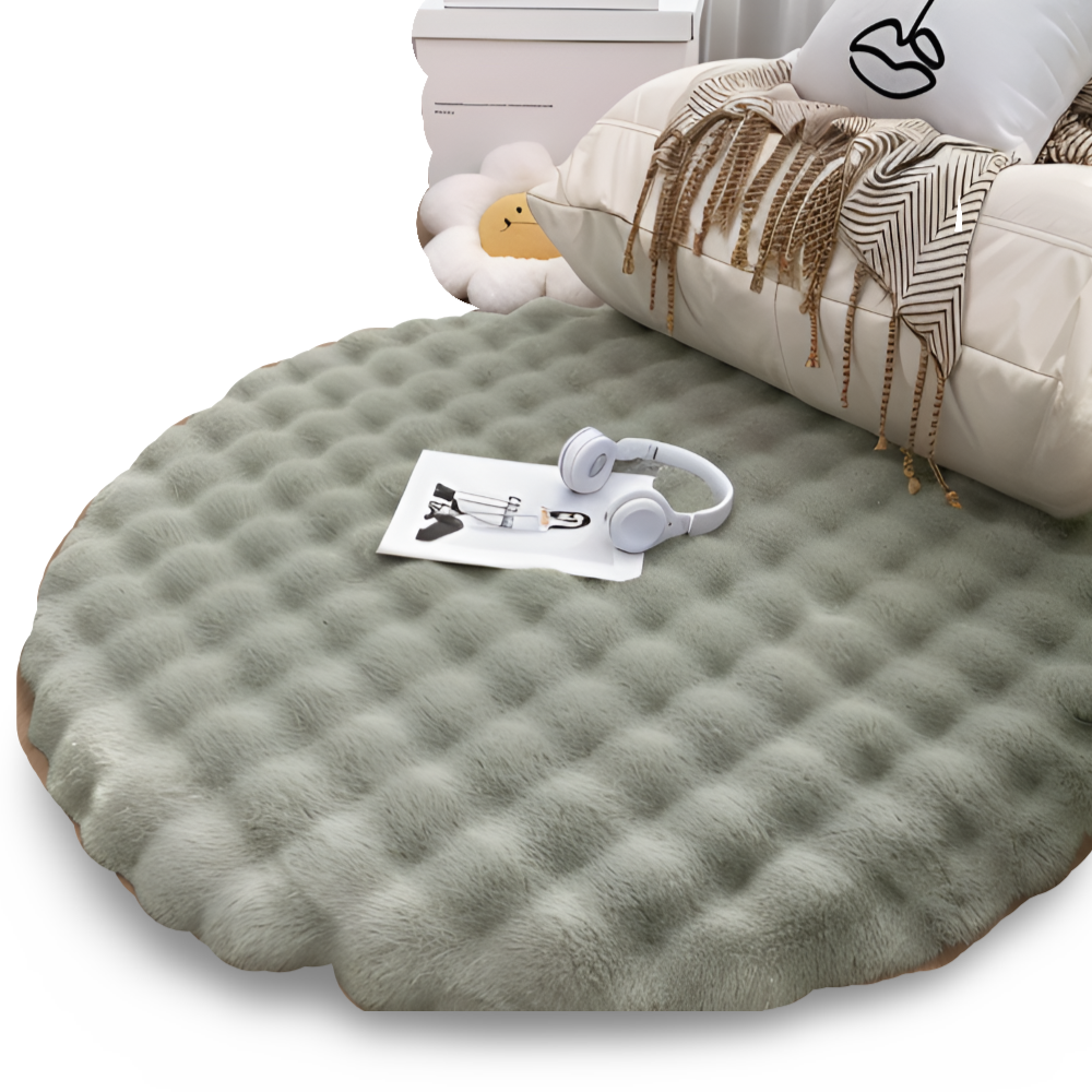 Round Velvety Soft Non-Slip Floor Mat – Cozy Fleece Home Decoration | Bowlift