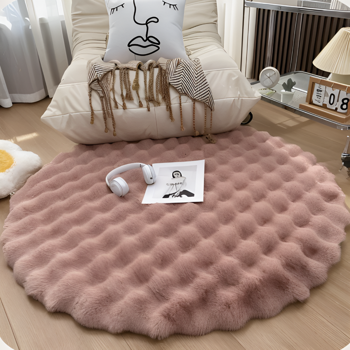 Round Velvet Soft Non-Slip Floor Mat – Cozy Fleece Home Decor | Bowlift