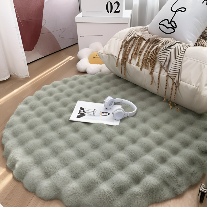 Round Velvety Soft Non-Slip Floor Mat – Cozy Fleece Home Decoration | Bowlift