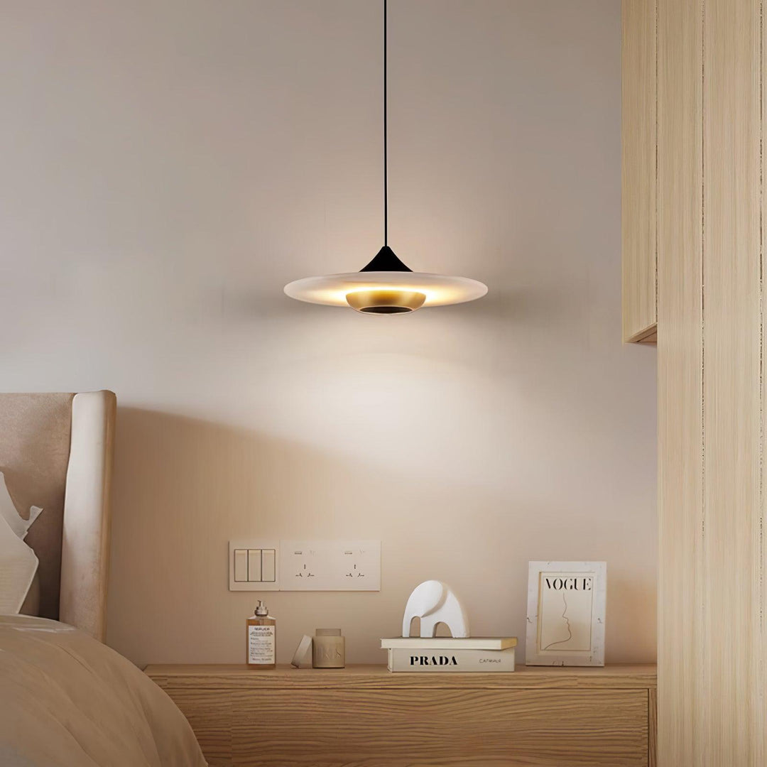 BowLift | OrbeMarbre Ceiling Lamp - Luxurious modern LED pendant light with marble