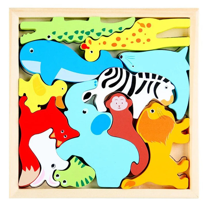 BowLift | WoodlandPuzzle - How Do the Shapes Fit Into the Frame? - Shape Puzzle