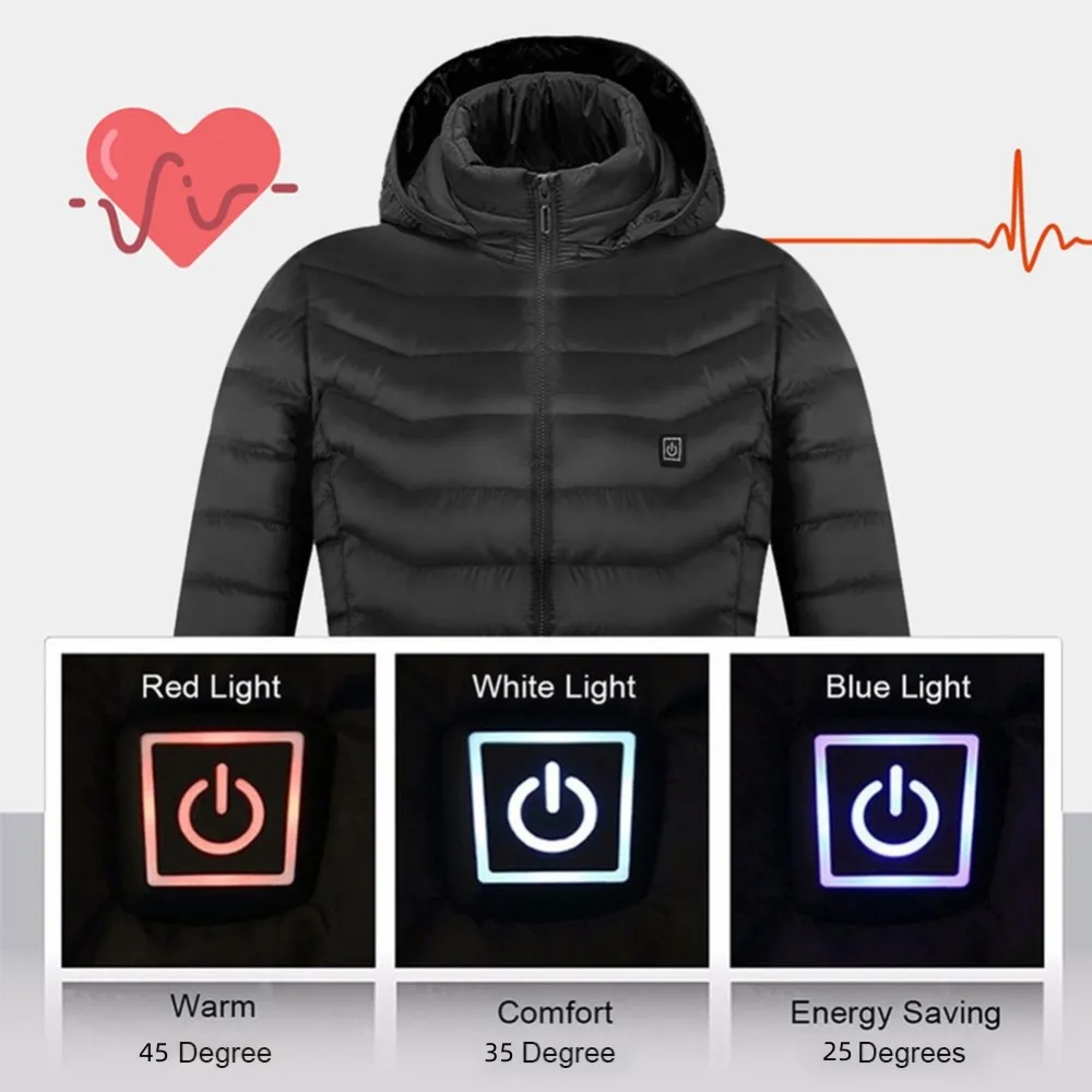 BowLift | Heated Electric Warming Jacket Coat Fleece Work Body Battery Heating Apparel for Men and Women