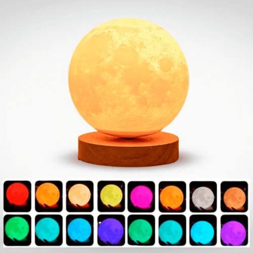 BowLift | Levitating Illusion Color Option Rotating Magnetic Moon Lamp