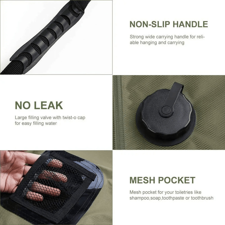BowLift | Portable Solar Shower Bag for Camping Van and Tents