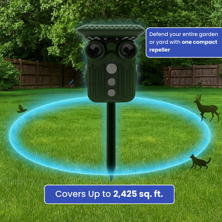 BowLift | Ultrasonic Solar Deer Repeller | 5 Adjustable Modes. Waterproof & Eco-Friendly for Home Gardens and Yards