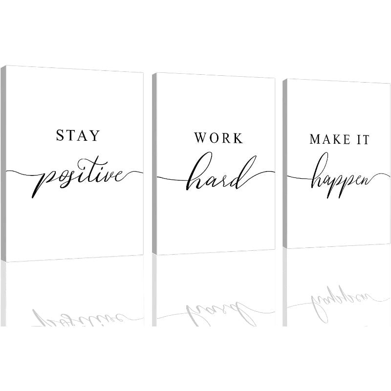 Framed Canvas Wall Art Positive Quote | Bowlift