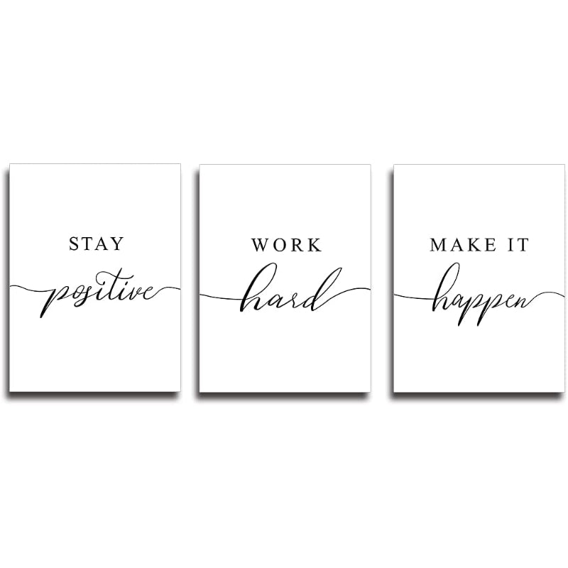 Framed Canvas Wall Art Positive Quote | Bowlift