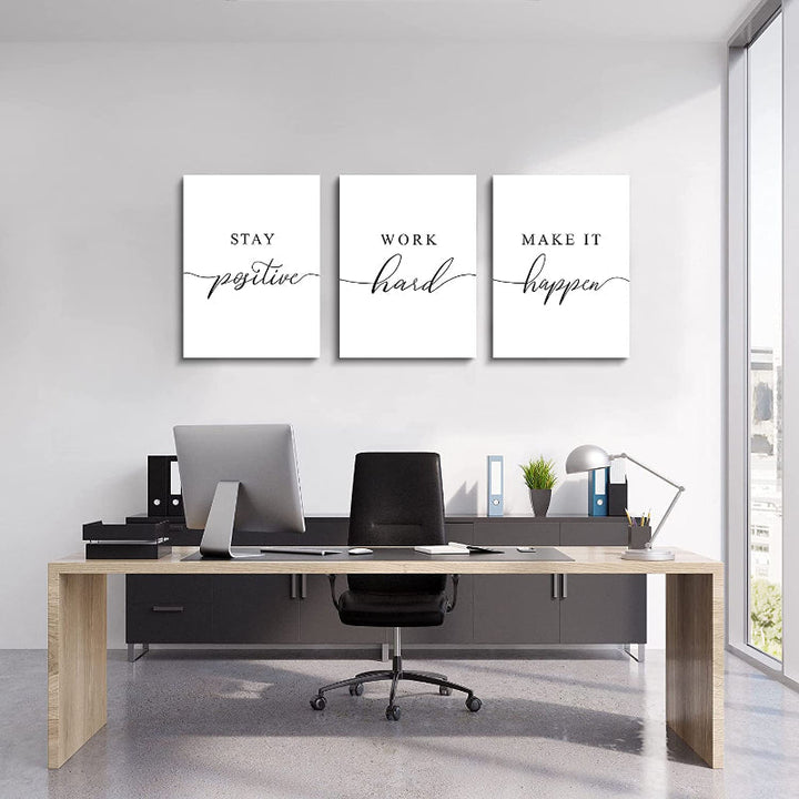 Framed Canvas Wall Art Positive Quote | Bowlift