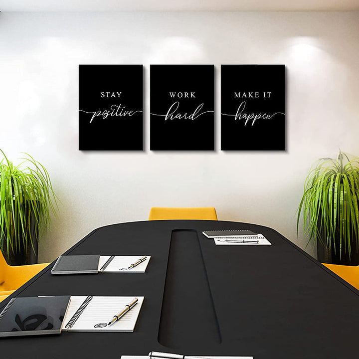 Framed Canvas Wall Art Positive Quote | Bowlift