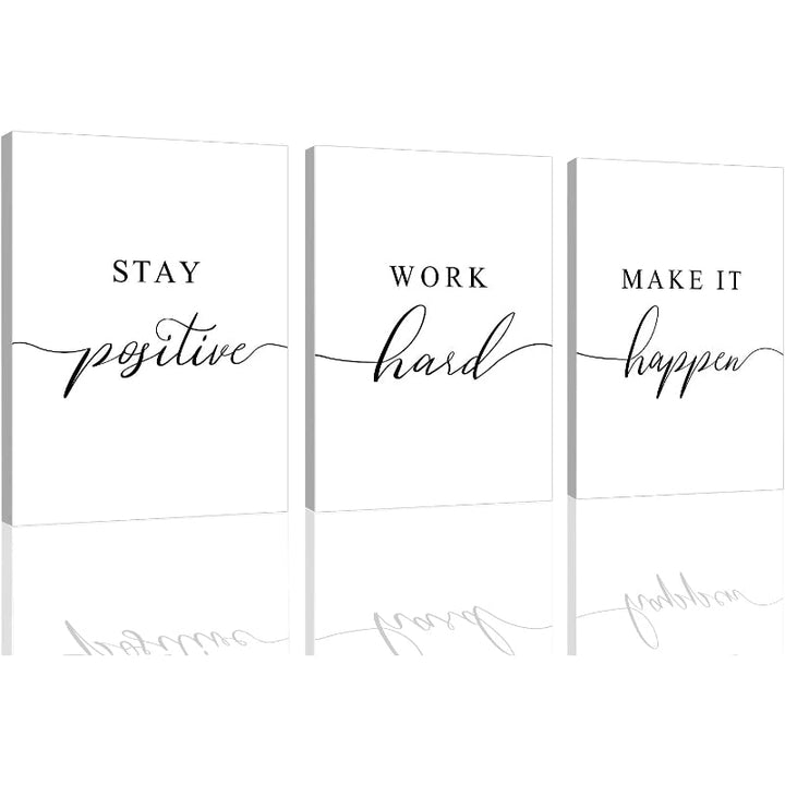 Framed Canvas Wall Art Positive Quote | Bowlift