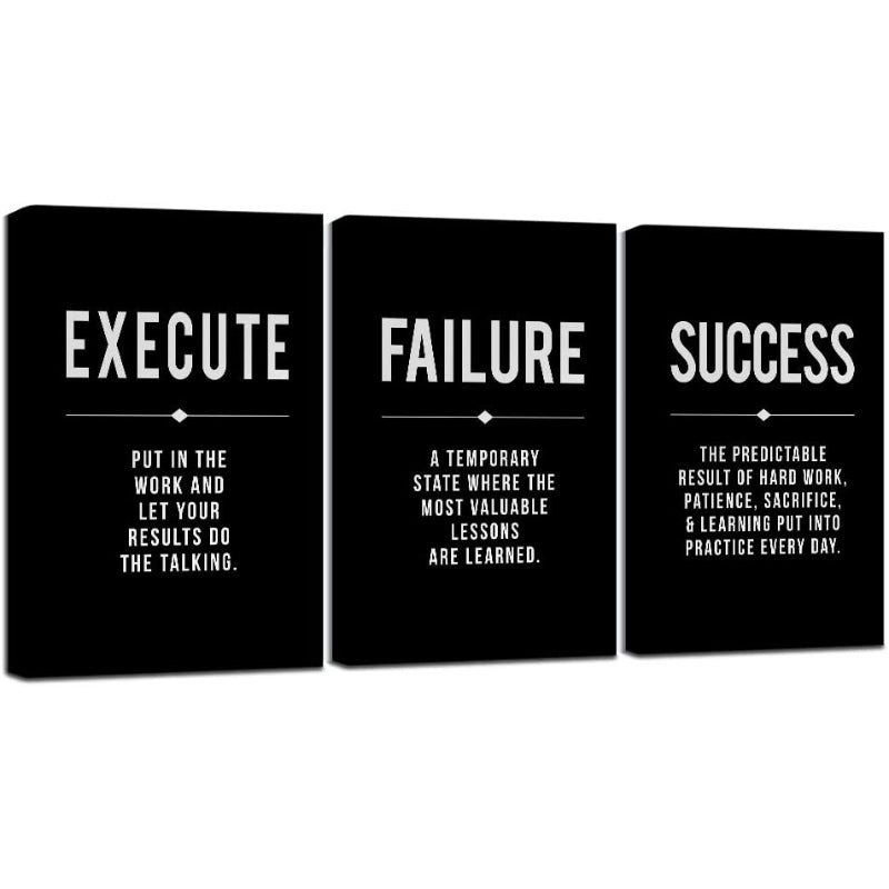 Framed Canvas Wall Art Positive Quote | Bowlift