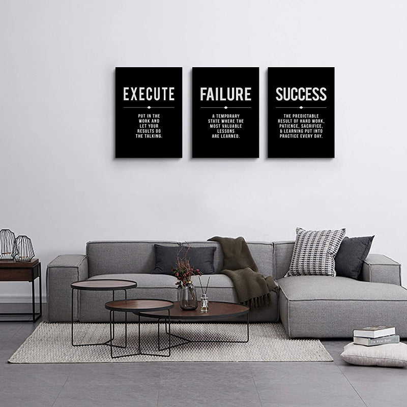 Framed Canvas Wall Art Positive Quote | Bowlift