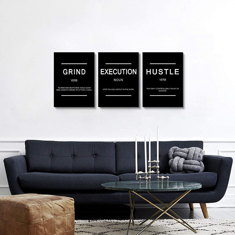 Framed Canvas Wall Art Positive Quote | Bowlift