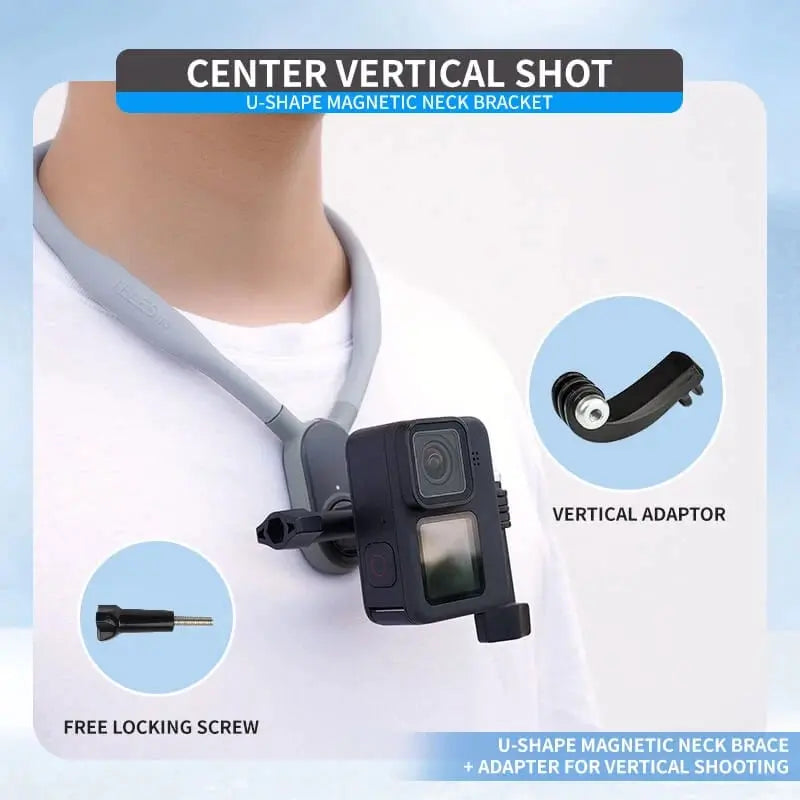 BowLift | Hands-free U-shaped neck holder for POV and Vlog recordings