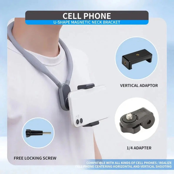 BowLift | Hands-free U-shaped neck holder for POV and Vlog recordings