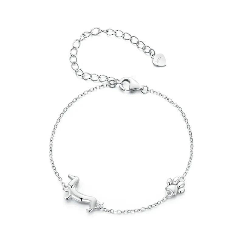 Charming Bracelet with Cute Dachshund Pendant Bowlift