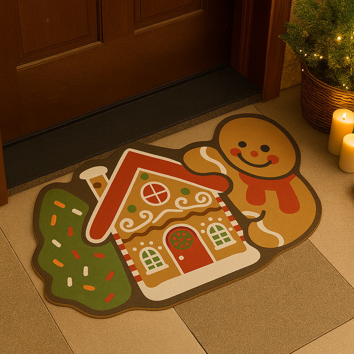 BowLift | Frostholm Gingerbread Christmas Rug – Cozy Non-Slip Carpet for Festive Atmosphere