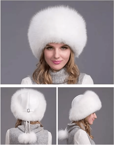 BowLift | Glaciera Lux Winter Hat | Real Fur Hat with Ear Protectors | Elegant & Warm Luxury Hat for Women